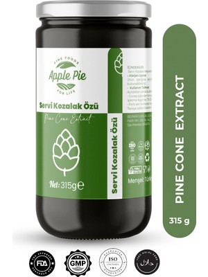 Applepiefoods Servi Kozalak Özü 315 gr , Yoğun Kıvam , Katkısız , Glutensiz , Vegan Ürün