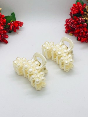 İnderin 2 Adet Minik Incili Mandal Toka