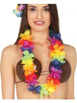 No8 Home Rengarenk Hawaii Boyun Çelengi Havai Partisi Kolyesi 1 Adet