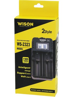 WISON 2li Pil Şarj Aleti 1200 Ma - 2400MA Fişli = 100-240V