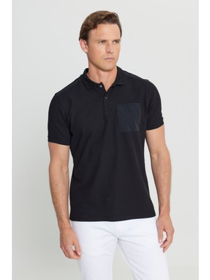 Pamuklu Slim Fit Dar Kesim Polo Yaka Esnek Tişört
