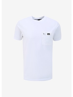 Karl Lagerfeld Bisiklet Yaka Beyaz Erkek T-Shirt 755085542221