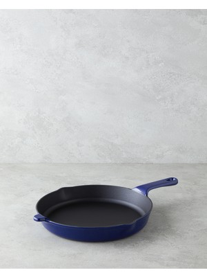 English Home Hecha Demir Döküm Yuvarlak Tava Mavi