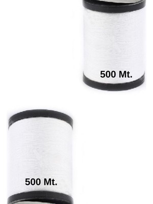 Teknotrust 2 Adet Extra Sağlam Kuaför ve Dikiş Ipi 500METRE Kaş Bıyık Ipi Kopmayan Ip