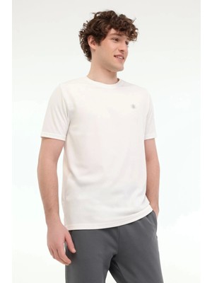 Lumberjack CT100 0 Yaka Erkek Tshirt - Kirik Beyaz