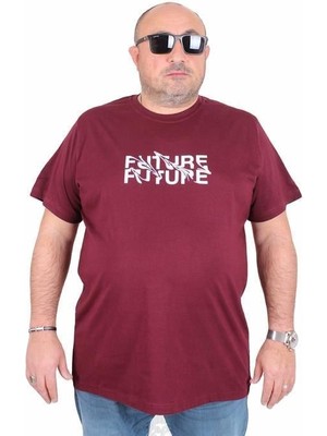 Starbattal Erkek Büyük Beden Sıfır Yaka Tişört The Future 25138 Murdum