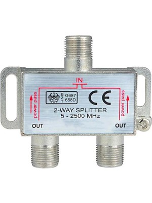 Ayt Mag 1 In 2 Splitter 5-2500 Mhz Bölücü Tv Anten Çoklayıcı 1 Giriş 6 Çıkış Dağıtıcı Dayanıklı Metal Gövde