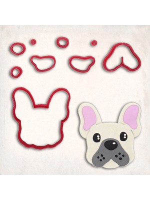 Butedo Fransız Bulldog Detay Kurabiye Kalıp Seti 9 Parça