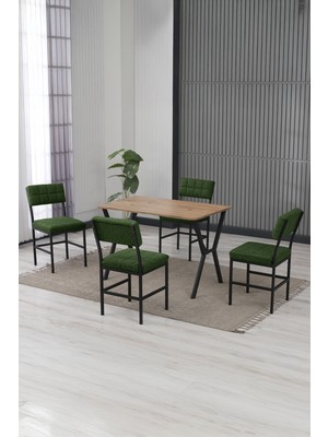 Dubai Mutfak Masa Sandalye Takımı 4 Kişilik Masa Takımı Yemek Odası Masa Takımı Ceviz