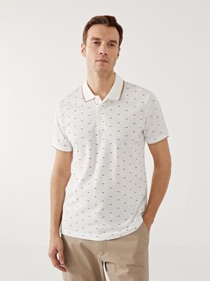 Lcwaıkıkı Classic  Polo Yaka Kısa Kollu Desenli Pike Erkek Tişört