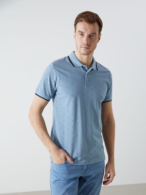 Lcwaıkıkı Classic  Polo Yaka Kısa Kollu Desenli Pike Erkek Tişört