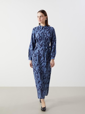 Lcw Modest  Çiçekli Kadın Gömlek Elbise