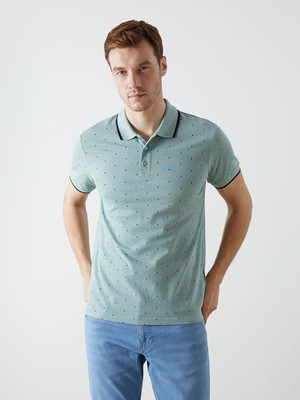 Lcwaıkıkı Classic  Polo Yaka Kısa Kollu Desenli Pike Erkek Tişört