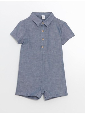 Lcw Baby  Polo Yaka Erkek Bebek Müslin Tulum