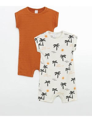 Lcw Baby Bisiklet Yaka Penye Erkek Bebek Tulum 2'li