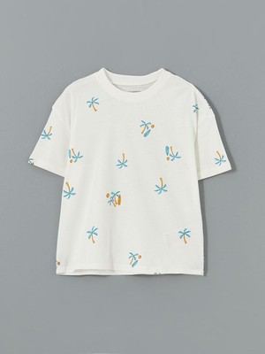 Lcw Kids  Bisiklet Yaka Desenli Penye Erkek Bebek Tişört