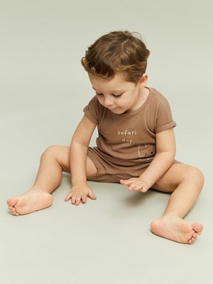 Lcw Baby  Baskılı Erkek Bebek Penye Tulum 2'li