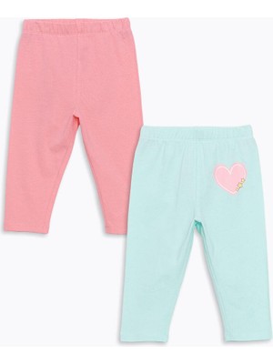Lcw Kids  Beli Lastikli Kalp Baskılı Kız Çocuk Tayt 2'li