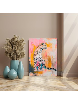 Artarilion Çita Görseli Kanvas Tablo Renkli Modern Ev Duvar Tablosu