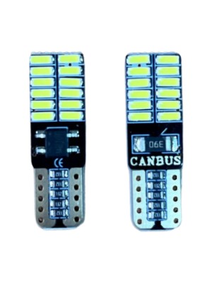 T10 24 Ledli Dipsiz Canbus Beyaz LED Park Plaka Tavan Aydınlatma Ledi ( 2 Adet )