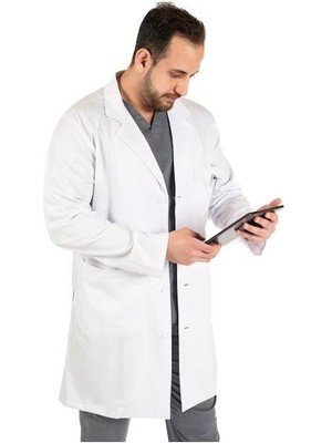 Trend Ay Tekstil Ve İş Güvenlik Erkek Uzun Kollu ORTA BOY Hemşire Doktor Eğitim Önlük