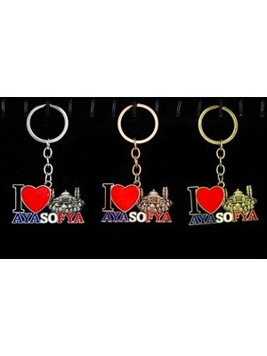 Acornbella Metal Ayasofya Anahtarlık (I Love Ayasofya)
