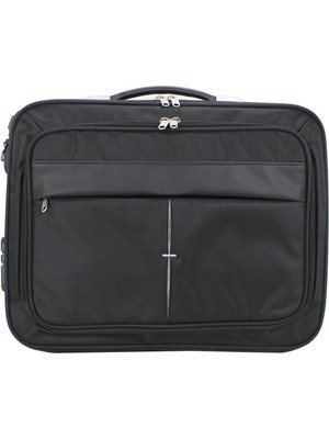 Çantachım Unisex 17.3" Siyah Çelik Kasalı Laptop Evrak Notebook Bilgisayar Çantası