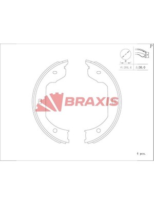BRAXIS-AC0126 - El Fren Balatası Pabuc Bmw E46 E60 E65