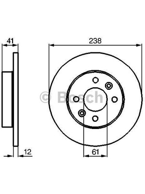 BOSCH-0986478105 - On Fren Aynası (Dıskı) R9 R11 R19 R21 Clıo I Iı Symbol Expres Megane I Logan Sandero 1.2 / 1.4 / 1.6 / 1.9