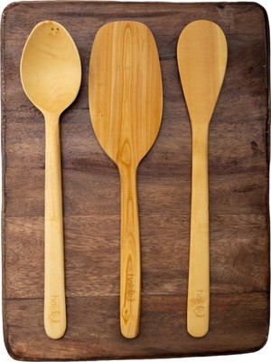 Hakiki El Yapımı Şimşir Üçlü Mutfak Seti