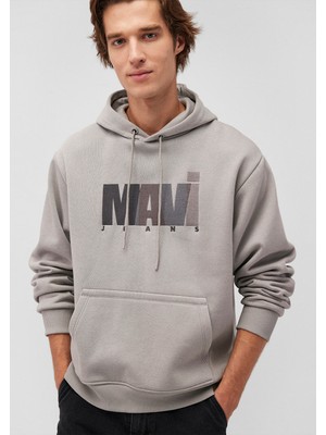 Mavi Mavi Jeans Logo Baskılı Gri Sweatshirt 0S10199-70093