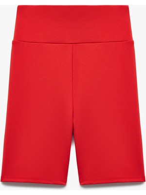 Koton Yüksek Bel Slim Fit Biker Spor Tayt