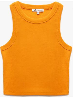 Koton Halter Yaka Fitilli Slim Fit Crop Kadın Atlet