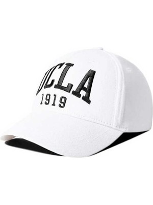 Ucla Ballard Beyaz Siyah Baseball Cap Nakışlı - Unisex Şapka
