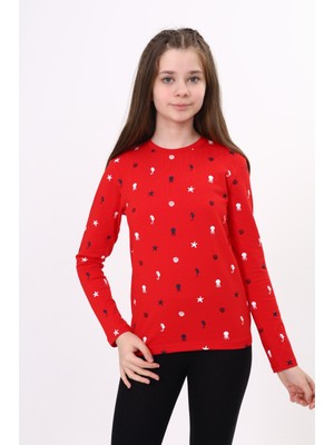 Toontoy Kız Çocuk Baskılı Tişört