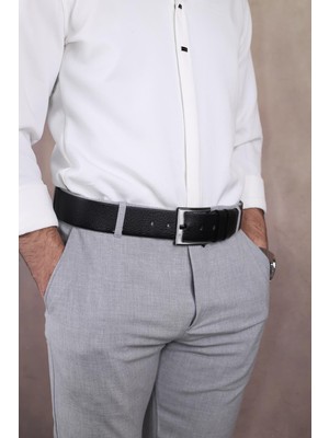 Walkenzo SMT-4414 Erkek Hakiki Deri Klasik Kot Kemeri