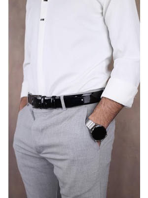 Walkenzo 4396 Erkek Rugan Kumaş Kemeri