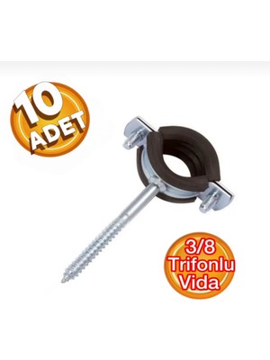 Mercure 3/8'' Trifonlu Kelepçe Vida (10 Adet)