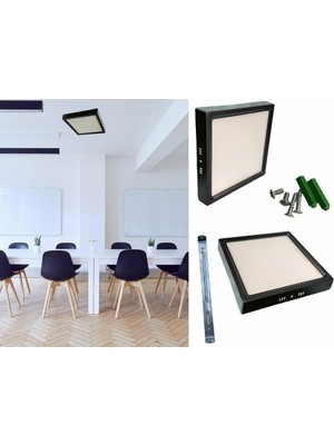 Cata 18W Beyaz S.ü. Kare Led Panel (Siyah Kasa)