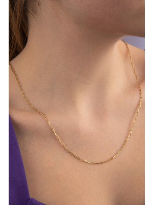 Fiyonk Kuyumculuk 14 Ayar Altın Ataç Kolye 2 mm