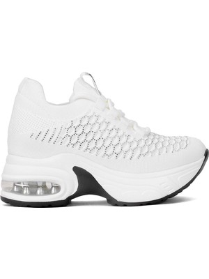 Guja 25Y300-22 Kadın Triko Taşlı Balon Taban Streç Spor Ayakkabı