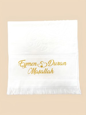 Sahra Çeyiz Nakış Kişiye Özel Isim Işlemeli Kadife Etamin Havlu