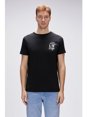Bad Bear Duggie Siyah Erkek Baskılı Tişört