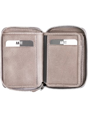 Mft Leather Hakiki Deri Unisex Fermuarlı Cüzdan | Lotus 1616