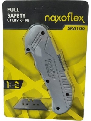 Naxoflex SRA100 Tam Emniyetli Maket Bıçağı 2+1 Yedek Bıçaklı