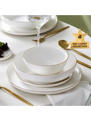 Karaca Red Carpet Collection Stream Bone Favaro 60 Parça 12 Kişilik Yemek Takımı Gold