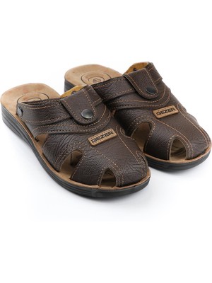 Gezer 09878 Rahat 4 Nokta Taban Kapalı Erkek Terlik Sandalet