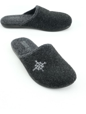 Gezer 15339 Kışlık Erkek Keçe Çıkarılabilir Taban Misafir Ev Bahçe Terlik