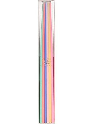 Meri Meri - Mixed Tall Tapered Candles - Karışık Uzun Mumlar - 12'li