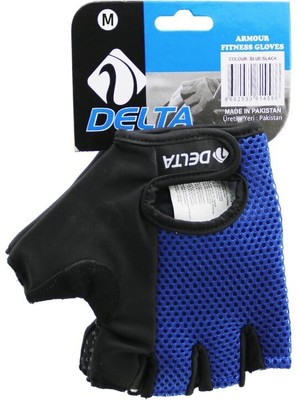 Parmaksız - Fileli  Sporcu Eldiveni  Mavi /siyah Medium (3791)